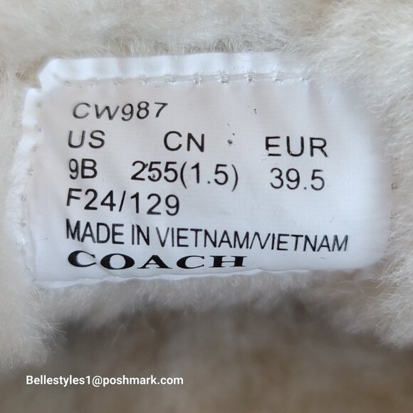 COACH Forest Slipper In Suede- Women’s Size 9B- Black color⭐ - Picture 14 of 16